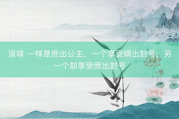 滚球 一样是庶出公主,一个享受嫡出封号,另一个却享受庶出封号