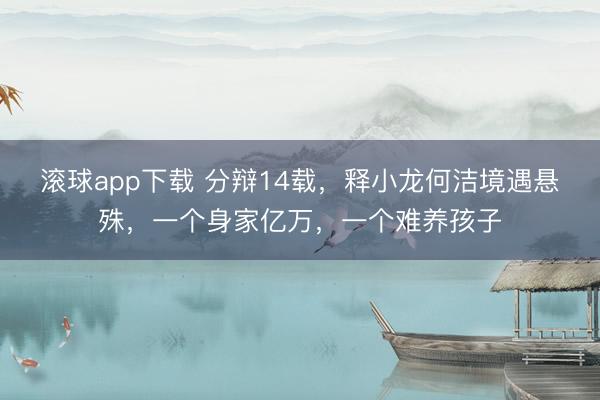滚球app下载 分辩14载，释小龙何洁境遇悬殊，一个身家亿万，一个难养孩子