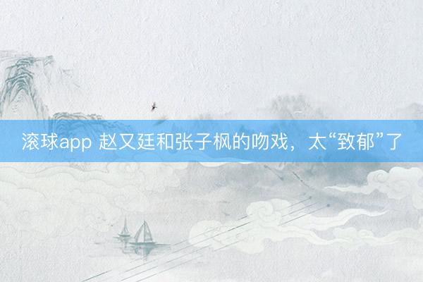 滚球app 赵又廷和张子枫的吻戏，太“致郁”了