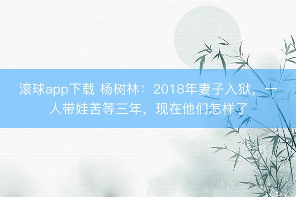 滚球app下载 杨树林:2018年妻子入狱,一人带娃苦等三年,现在他们怎样了