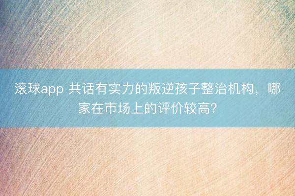滚球app 共话有实力的叛逆孩子整治机构，哪家在市场上的评价较高？