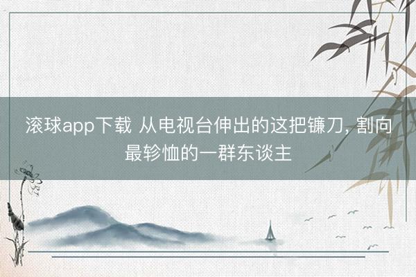 滚球app下载 从电视台伸出的这把镰刀, 割向最轸恤的一群东谈主