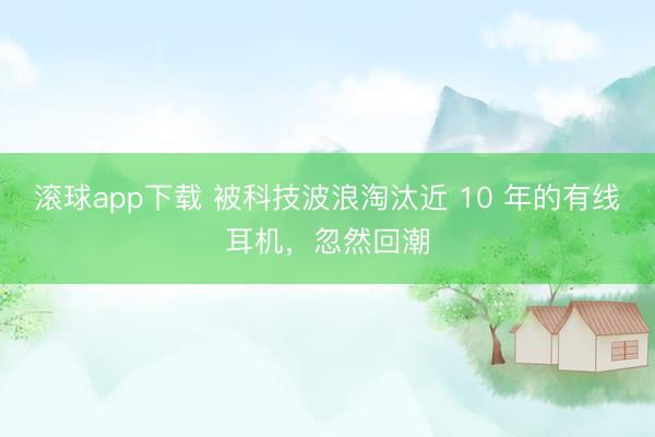 滚球app下载 被科技波浪淘汰近 10 年的有线耳机，忽然回潮