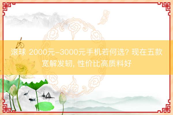 滚球 2000元-3000元手机若何选? 现在五款宽解发轫, 性价比高质料好
