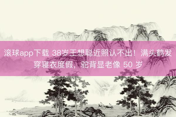 滚球app下载 38岁王想聪近照认不出！满头鹤发穿寝衣度假，驼背显老像 50 岁