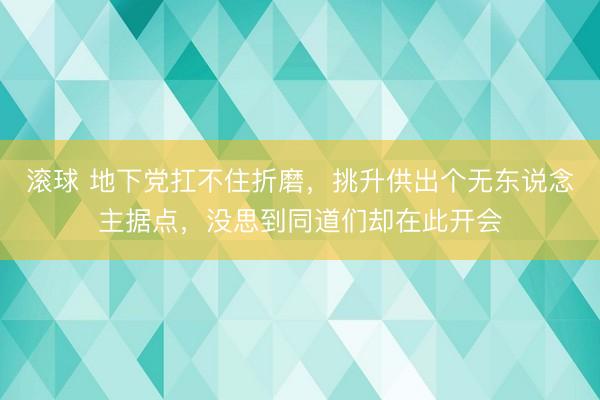 滚球 地下党扛不住折磨，挑升供出个无东说念主据点，没思到同道们却在此开会