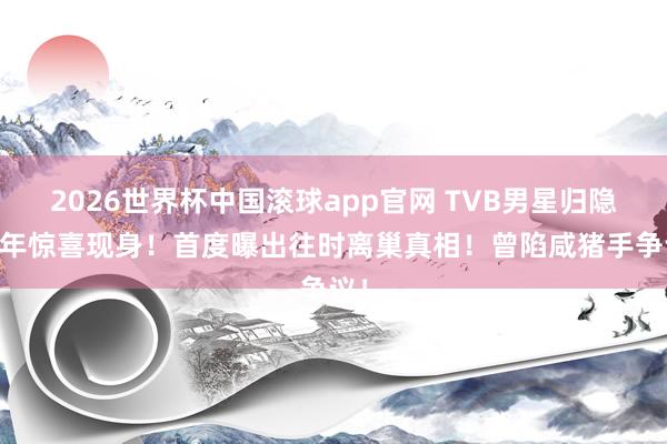 2026世界杯中国滚球app官网 TVB男星归隐17年惊喜现身！首度曝出往时离巢真相！曾陷咸猪手争议！