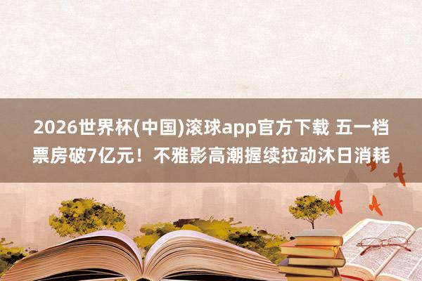 2026世界杯(中国)滚球app官方下载 五一档票房破7亿元！不雅影高潮握续拉动沐日消耗