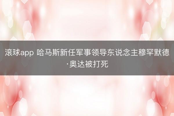 滚球app 哈马斯新任军事领导东说念主穆罕默德·奥达被打死