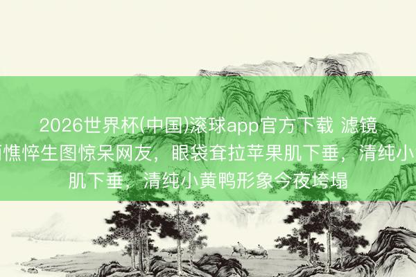 2026世界杯(中国)滚球app官方下载 滤镜碎得澈底！周冬雨憔悴生图惊呆网友，眼袋耷拉苹果肌下垂，清纯小黄鸭形象今夜垮塌