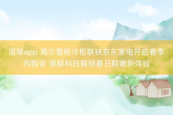 滚球app 海尔雪柜冷柜联袂京东家电开启春季内购会 保鲜科技解锁春日鲜嫩新体验