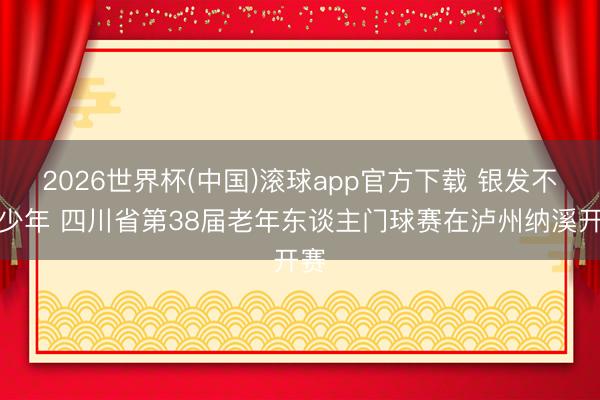 2026世界杯(中国)滚球app官方下载 银发不输少年 四川省第38届老年东谈主门球赛在泸州纳溪开赛