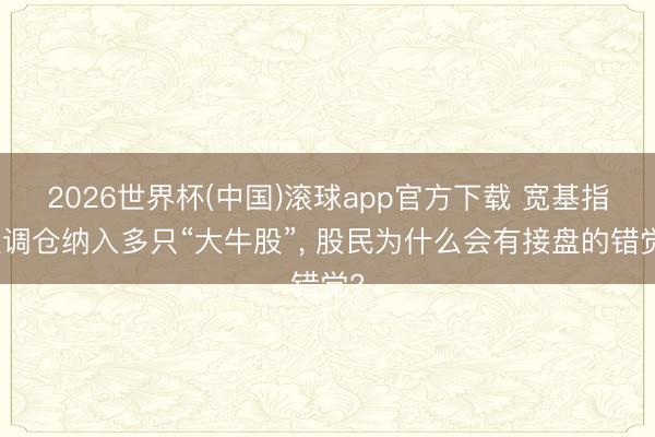 2026世界杯(中国)滚球app官方下载 宽基指数调仓纳入多只“大牛股”， 股民为什么会有接盘的错觉?